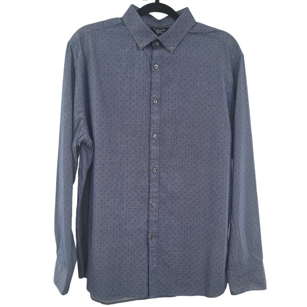 ORIGINAL Penguin Men's Long Sleeve Shirt Size 16.5  34/35 Heritage Slim Fit